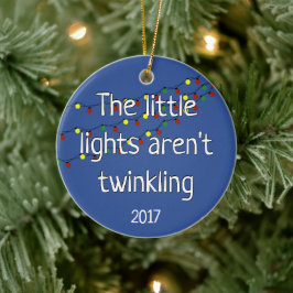 Die kleinen Lichter funkeln nicht Keramikornament