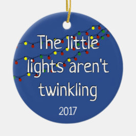 Die kleinen Lichter funkeln nicht Keramikornament