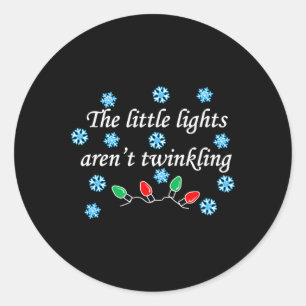 Die kleinen Lichter sind nicht winkelnd Weihnachte Runder Aufkleber