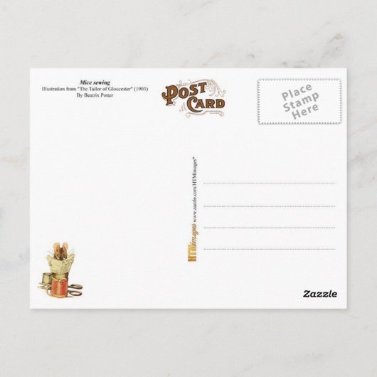 Die kleinen Mäuse sind besetzt Postkarte (Rückseite)