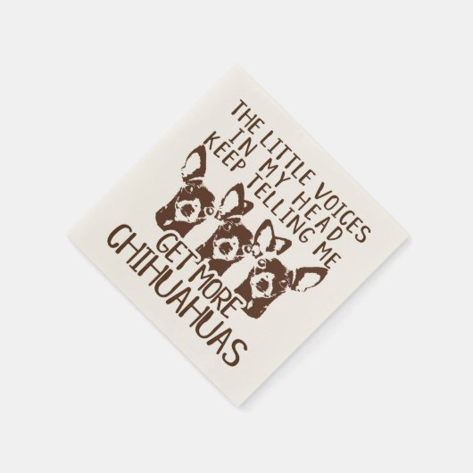 Die kleinen Stimmen bekommen mehr Chihuahuas Serviette (Ecke)