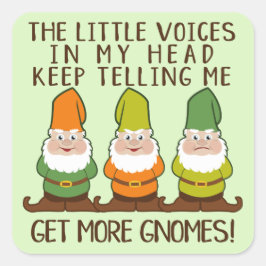 Die kleinen Stimmen bekommen mehr Stimmen Quadratischer Aufkleber