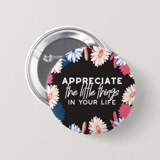 Die kleinen Zitate sind zu schätzen Button (Vorne & Hinten)