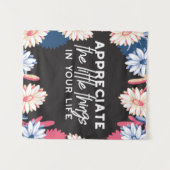 Die kleinen Zitate sind zu schätzen Wandteppich (Vorderseite (Horizontal))