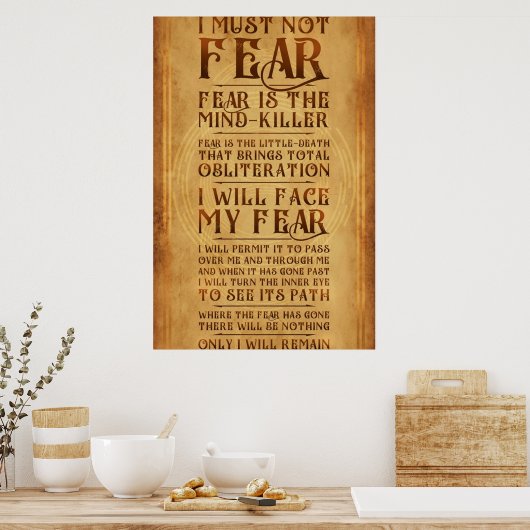 Die Kleinigkeit gegen Angst v2 Poster (Küche)