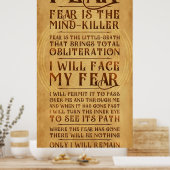 Die Kleinigkeit gegen Angst v2 Poster (Küche)