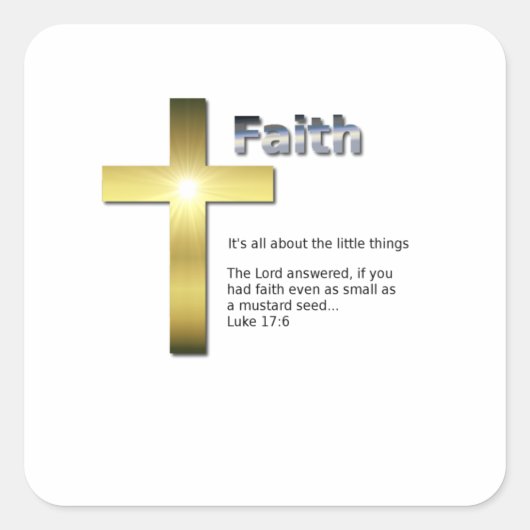 Die Kleinigkeiten Quadratischer Aufkleber (Vorderseite)