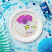 Die kleinste Blume - Viola Monogram Pappteller (Party)