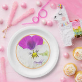 Die kleinste Blume - Viola Monogram Pappteller (Party)