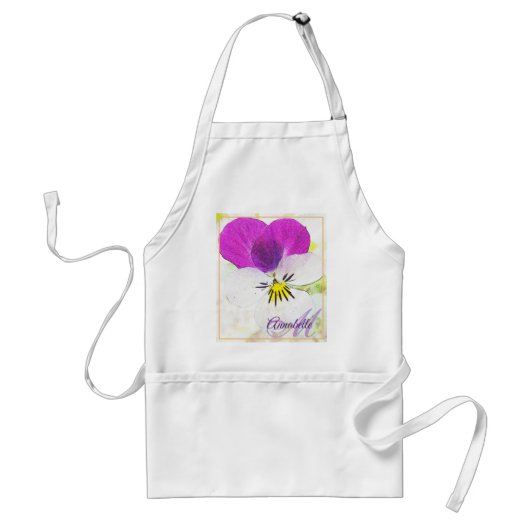 Die kleinste Blume - Viola Monogram Schürze (Vorne)