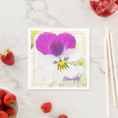 Die kleinste Blume - Viola Monogram Serviette (Beispiel)