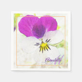 Die kleinste Blume - Viola Monogram Serviette (Vorderseite)