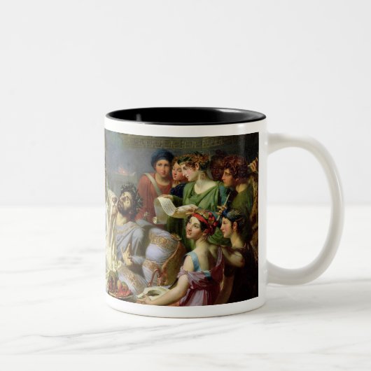 Die Klinge von Damocles Zweifarbige Tasse (Rechts)