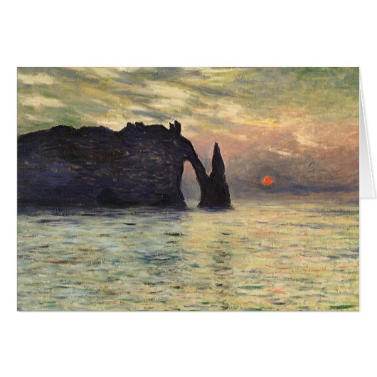 Die Klippe Etretat, Sonnenuntergang von Claude Mon (Vorderseite (Horizontal))