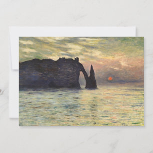 Die Klippe Etretat, Sonnenuntergang von Claude Mon