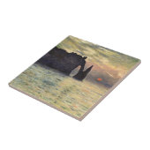 Die Klippe Etretat, Sonnenuntergang von Claude Mon Fliese (Seite)