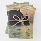 Die Klippe Etretat, Sonnenuntergang von Claude Mon Geschenkpapier Set (Beispiel)
