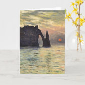 Die Klippe Etretat, Sonnenuntergang von Claude Mon Karte (Gelbe Blume)