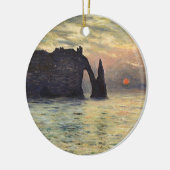Die Klippe Etretat, Sonnenuntergang von Claude Mon Keramikornament (Links)