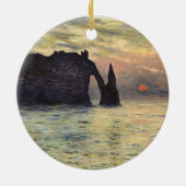 Die Klippe Etretat, Sonnenuntergang von Claude Mon Keramikornament (Hinten)