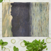 Die Klippe Etretat, Sonnenuntergang von Claude Mon Küchentuch (Gefaltet)