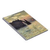 Die Klippe Etretat, Sonnenuntergang von Claude Mon Notizblock (Rechte Seite)