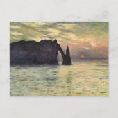 Die Klippe Etretat, Sonnenuntergang von Claude Mon Postkarte (Vorderseite)
