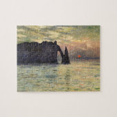 Die Klippe Etretat, Sonnenuntergang von Claude Mon Puzzle (Horizontal)