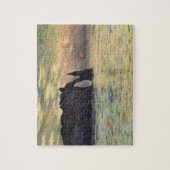 Die Klippe Etretat, Sonnenuntergang von Claude Mon Puzzle (Vertikal)