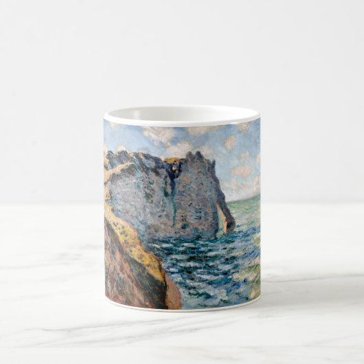Die Klippe vom Aval, Monet Kaffeetasse (Mittel)