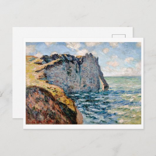 Die Klippe vom Aval, Monet Postkarte (Vorne/Hinten)