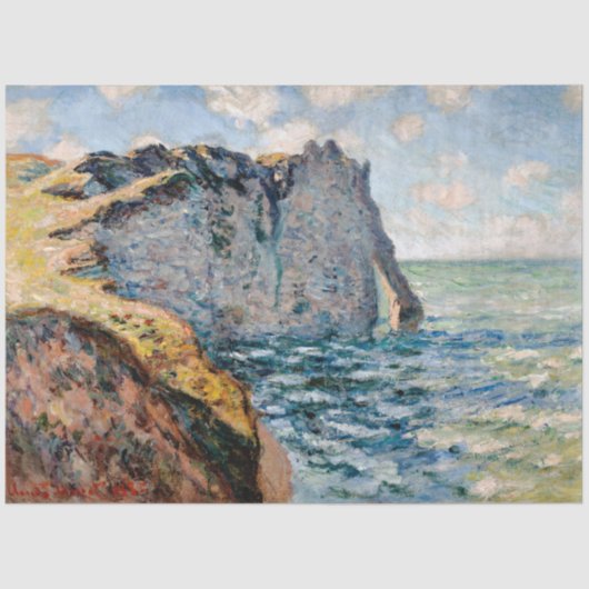 Die Klippe vom Aval, Monet Seidenpapier (Vorderseite)