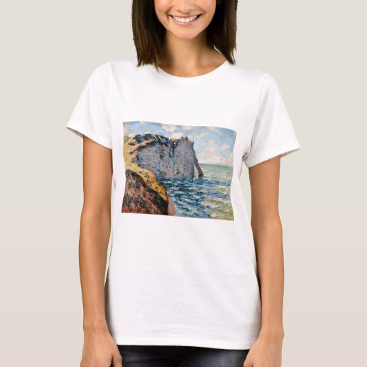 Die Klippe vom Aval, Monet T-Shirt (Vorderseite)