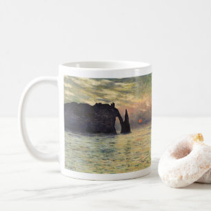 Die Klippe von Etretat, Sonnenuntergang von Claude Kaffeetasse