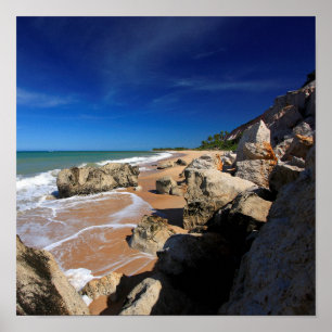 Die Klippen am Rio Da Barra Strand Poster