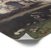 Die Klippen von Etretat nach dem Sturm von 1870 Poster (Ecke)