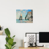 Die Klippen von Etretat von Monet Poster (Heimbüro)