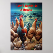 Die kluckende Gemeinde auf der Wiese Poster (Vorne)