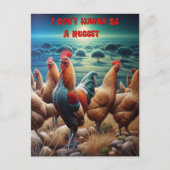 Die kluckende Gemeinde auf der Wiese Postkarte (Vorderseite)