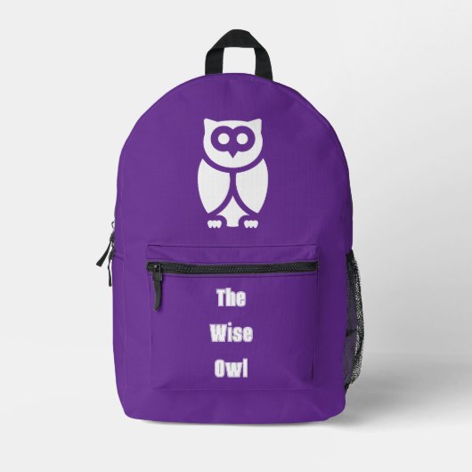 Die kluge Eule Bedruckter Rucksack (Vorderseite)