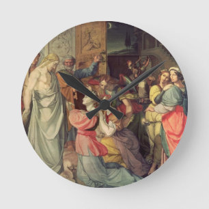 Die klugen und dummen Jungfrauen Runde Wanduhr