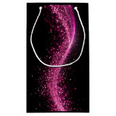 Die knallrote Papiertüte ist schwarz Kleine Geschenktüte (Rückseite)