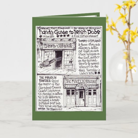 Die Kneipen-Karte Karte (Gelbe Blume)