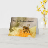 Die Knie-Glückwunsch-Karte der Biene Karte (Gelbe Blume)