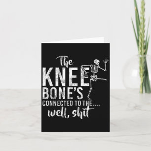 Die Knie Knochen, die mit dem Brunnen Skelettmäem Karte