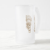 Die Knochen des menschlichen Fußes Mattglas Bierglas (VorderseiteRechts)