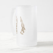 Die Knochen des menschlichen Fußes Mattglas Bierglas (Vorderseite Links)