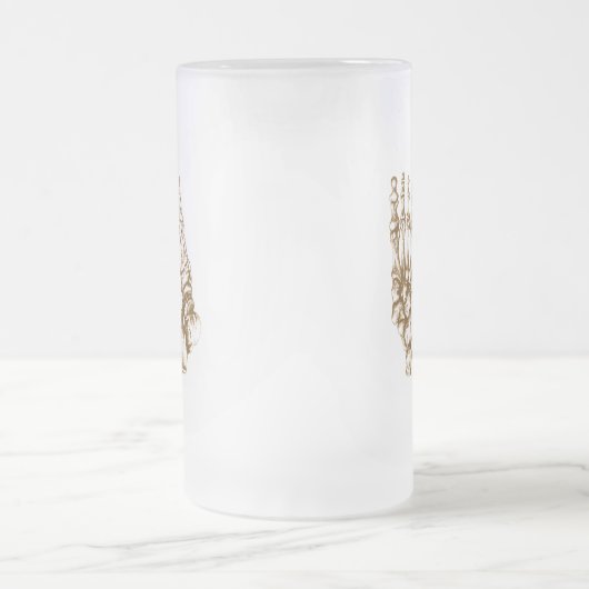 Die Knochen des menschlichen Fußes Mattglas Bierglas (Mittel)