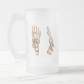 Die Knochen des menschlichen Fußes Mattglas Bierglas (Links)