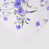 Die Knopf-Blumenseidenpapier des blauen Seidenpapier (Ausschnitt)